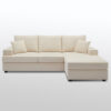 100'' Upholstered L shape Sofa with Convertiable Chaise