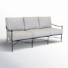 Lucier 76" Wide Outdoor Patio Sofa with SunbCushions