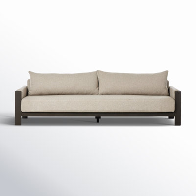 Lou Outdoor Metal Sofa-106"-Bronze