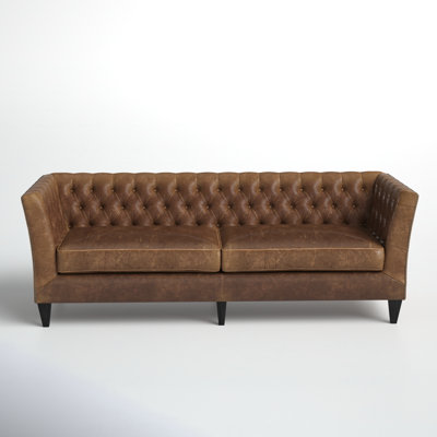 Fairbanks 98" Leather Flared Arm Sofa