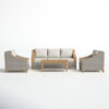 Carlton 4 Piece Rattan Sofa Seating Group with Sunbrella Cushions