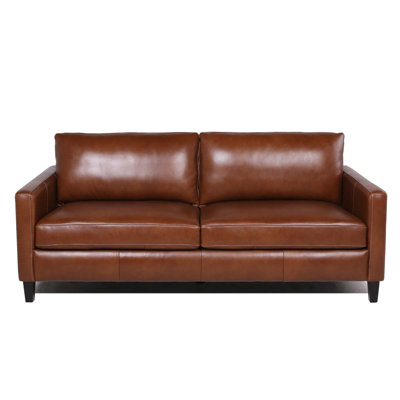 Portland 81" Top-Grain Leather Sofa