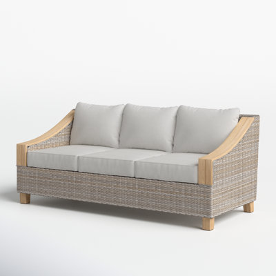 Carlton 78" Wide Patio Sofa with Cushions