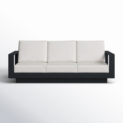 Sterling Metal Outdoor Sofa with Sunbrella Cushions