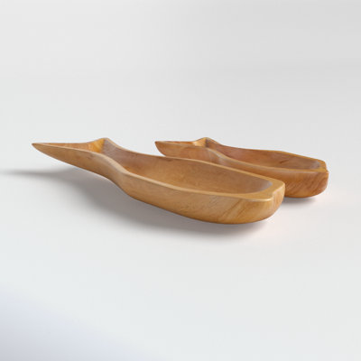 Enchant Teak 2 Piece Coffee Table Tray Set