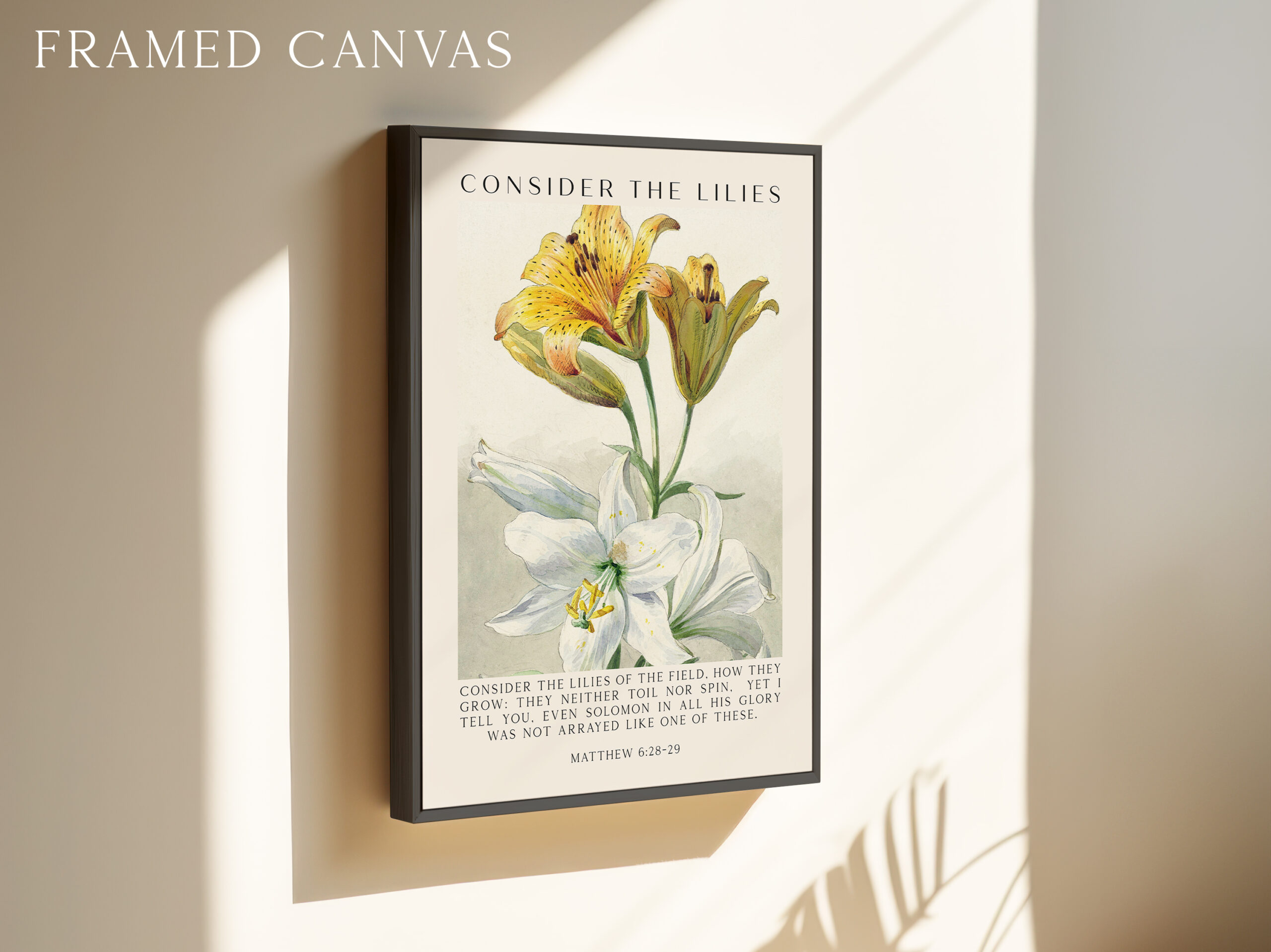 Consider the Lilies – Scripture Wall Art – Matthew 6 28–29 Verse - Image 3