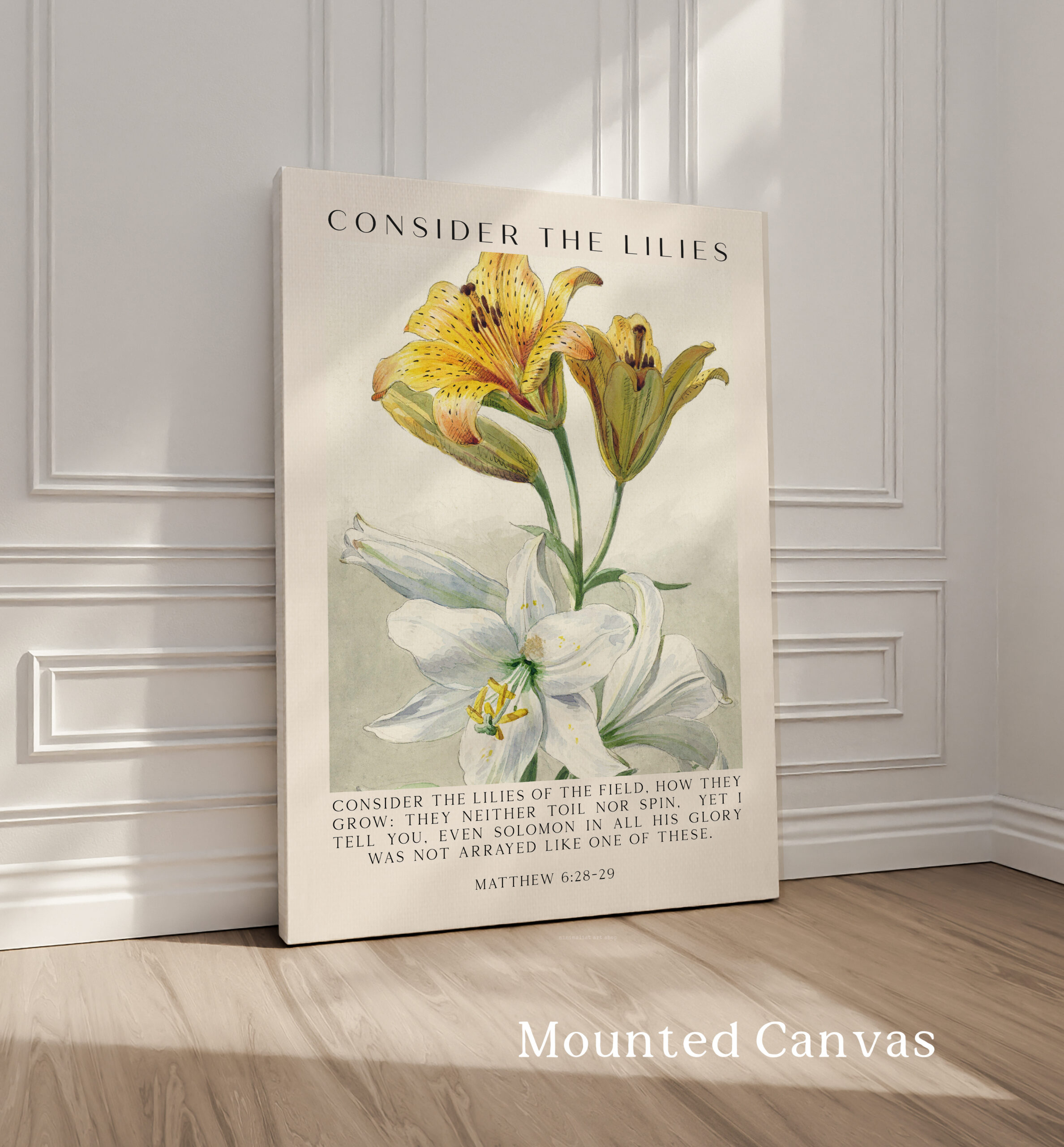 Consider the Lilies – Scripture Wall Art – Matthew 6 28–29 Verse - Image 2