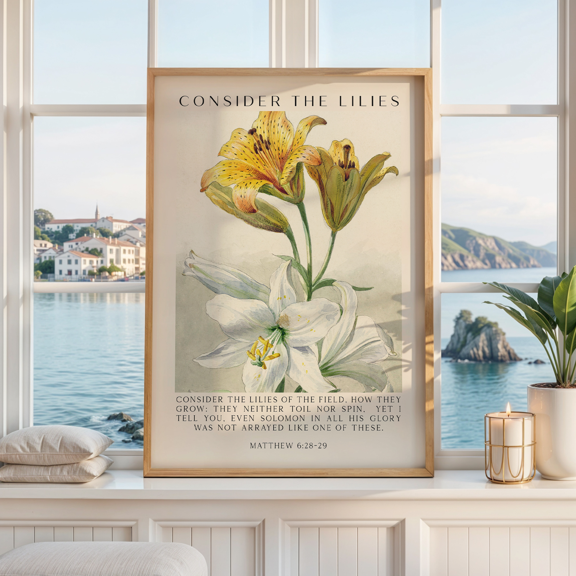 Consider the Lilies – Scripture Wall Art – Matthew 6 28–29 Verse - Image 8