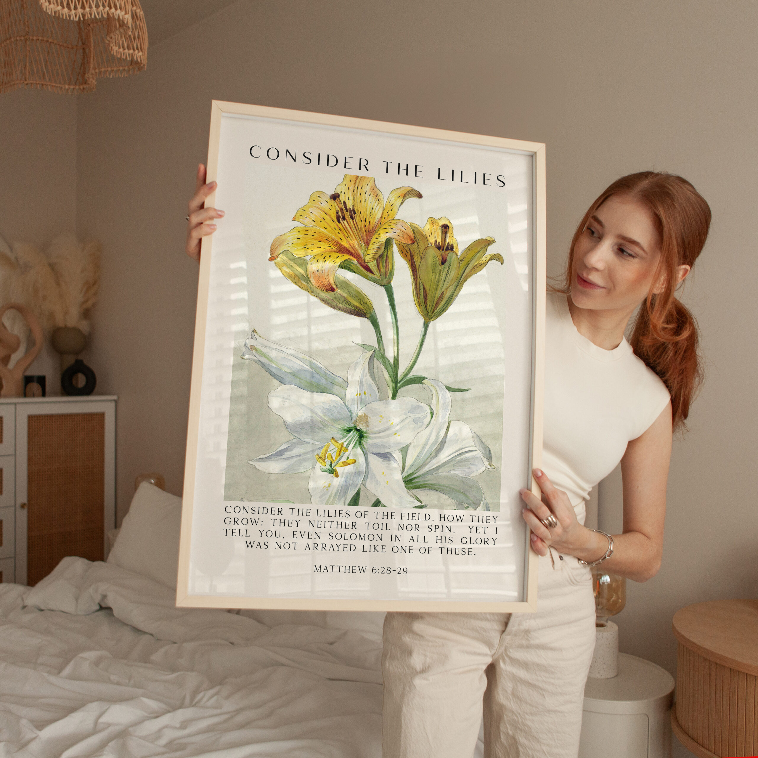 Consider the Lilies – Scripture Wall Art – Matthew 6 28–29 Verse - Image 4