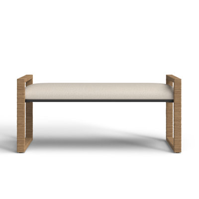 Carlacia Coastal Rattan Bench