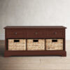 Adayla Solid Wood Drawers Storage Bench